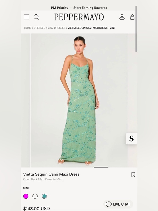 Peppermayo Dresses & Skirts - Peppermayo Vietta Sequin Cami Maxi Set — Mint